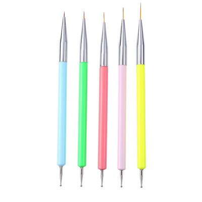

5pcs Double-head Gel Nail Art Pen Brushes Women Manicure Decoration Tools