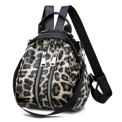 

Chaozhou Korean Leopard-print Bag Fashion Backpack Dual-purpose Womens Mini Backpack