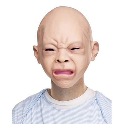 

New Hot Creepy Halloween Costume Prop Cry Boy Full Head Latex Rubber Masquerade Mask Funny Evening Party Face Masks