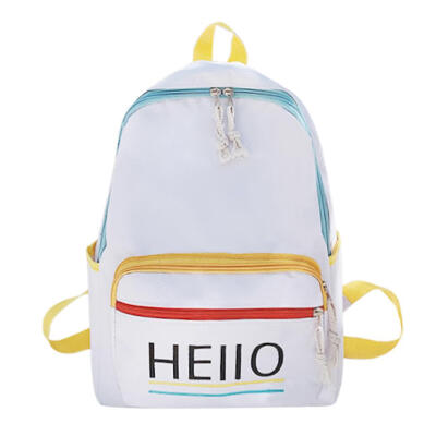 

Large Capacity Backpacks Women Canvas Letter Print Shoulder School Bags