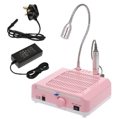 

3-in-1 Multifunctional Salon Nail Art Machine 25000rpm Nail Dril Nail Dust Collector LED Desk Lamp with Nail Drill Bits Accessorie