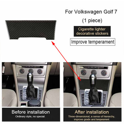 

Replacement For Golf 7 MK7 2013-2017 Cigarette Lighter Panel Decorative Carbon Fiber Cover Stickers