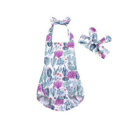 

Infant Baby Girl Flower Outfits Romper Jumpsuit Skirt Summer Clothes 0-24M RompersHat Only
