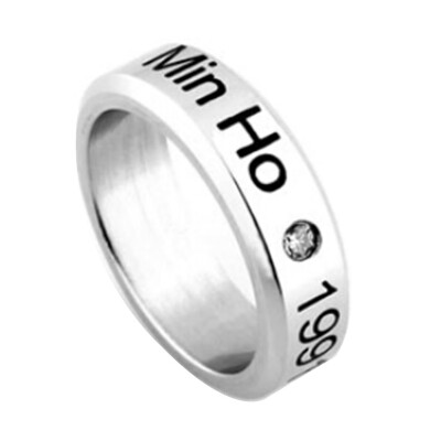

1 Pc Fashion K-pop SHINEE Onew\Minho\Taemin\Key\Jong Hyun KPOP Titanium Steel Finger Silver Ring