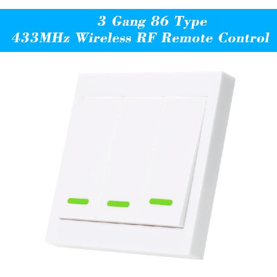 

5PCS eWeLink Push Button Wall Light Switch Remote Controller 3 Gang 86 Type ONOff Switch Panel 433MHz Wireless RF Remote Control