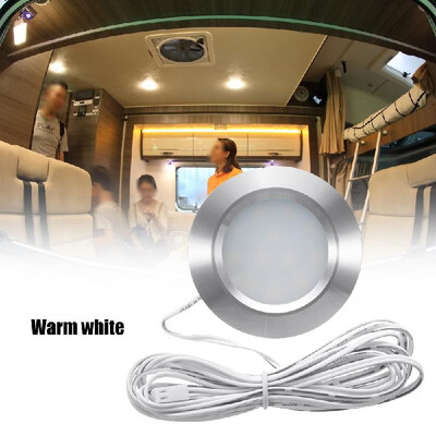 

Recessed 12LED RV Boat Recessed Ceiling Light 12V Led Lights Round Shape Ultra-Thin Camper Interior Lighting Small Downlight with