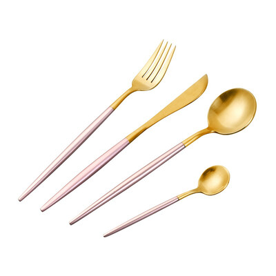

luxetec Stainless steel cutlery set of 4 7021