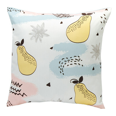 

Jemehome ins small fresh velvet pillow plant print cushion cover 10476