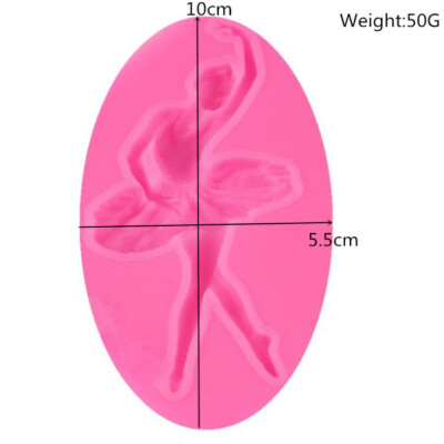 

Silicone mold new dancing ballet girl sugarcraft decoration mold kitchen cake decor tools suitable for the beginner pink