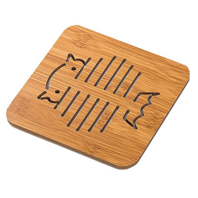

Toponeto Wooden Coasters Kitchen Cutlery Thickened Anti-scalding Pad Placemat