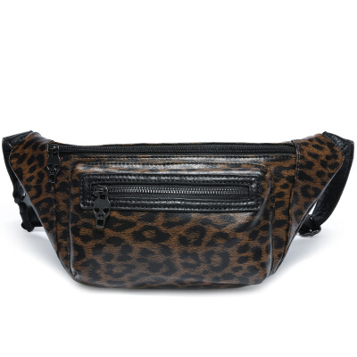 

Leopard print chest bag Korean version of youth chest bag waist bag fashion street shoulder bag back bag tide