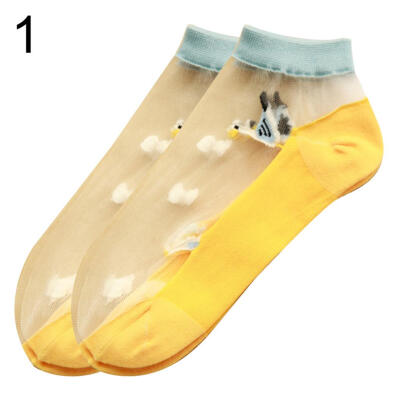 

Summer Women Marine Series Ultra Thin Transparent Low Cut Short Ankle Socks