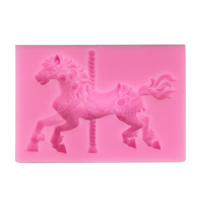 

Creative Carousel Horse Silicone Fondant Cake Molds Chocolate Baking Sugarcraft Ice Mould Excellent