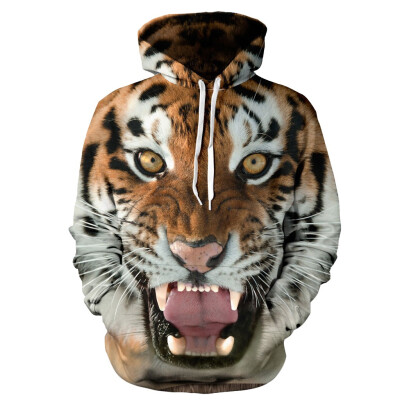 

Toponeto Mens Autumn Spring Fashion 3D Printing Hoodie Hooded Loose Long Sleeve Top