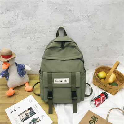 

Ins wind bag female Korean high school students simple Joker Japanese junior high school girls backpack