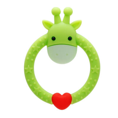 

Baby Teethers Pacifier Cartoon Deer Teething Nursing Silicone Molar Toys