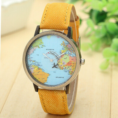 

Womens Watches Best Sellers Globe Travel Map Denim Watch Minimalism Feminino Reloj Mujer Staat Zegarki Damskie Kadin Clock