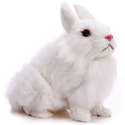 

Simulation Furry Squatting Rabbit Craft Toy
