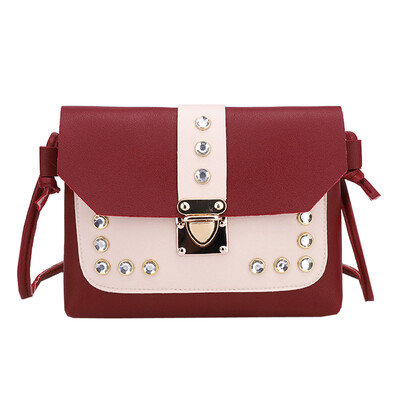 

Women Small Messenger Bags 2019 Fashion Women Hit Color Rhinestone Shoulder Bag Messenger Satchel Crossbody Bags T10