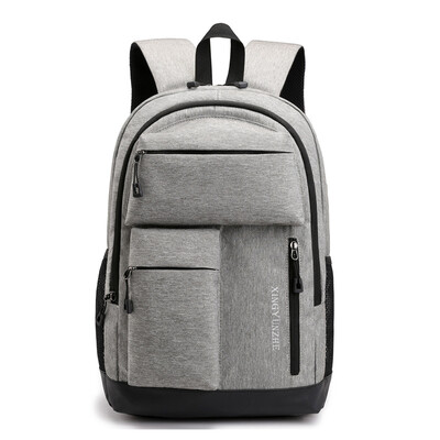 

Shoulder Bag Male High School Students Backpack 16-inch Computer Bag Pure Black Harbor Trendy Bag