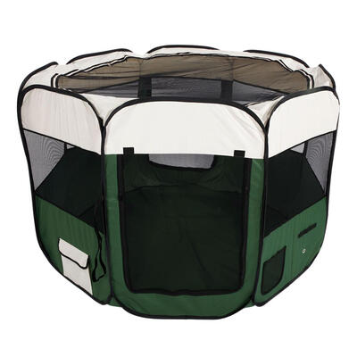 

57 inch Foldable 600D Oxford Cloth Mesh Pet Playpen Fence with Eight Panels