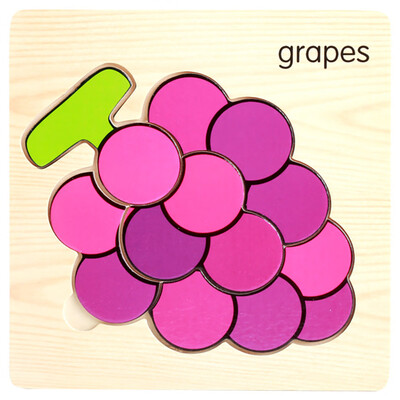 

Gotoamei Wooden Lovely Puzzle Educational Developmental Baby Kids Training Toy Gift
