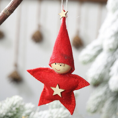 

〖Follure〗Christmas Decoration Pentagram Doll Pendant Creative Hanging Tree Pendant