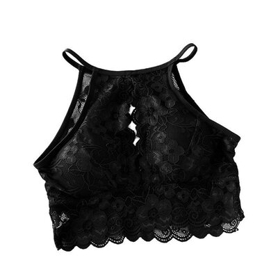 

Sexy Women Lingerie Vest Wire Free Lace Beauty Back Comfortable Hollow Out Underwear Female Sleep Halter Vest