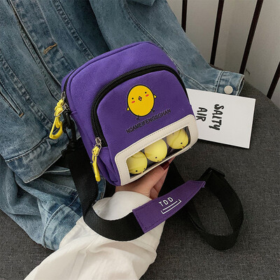 

Canvas messenger bag cute cute girl student light bag Korean version ins Harajuku style Sen small fresh handbag