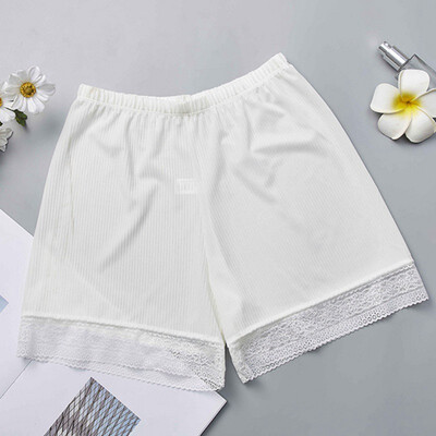 

Plus Size Women Safe panties High Quality Safe Pants Mid Waist Lace Hot Shorts Elastic Pants Trousers PY