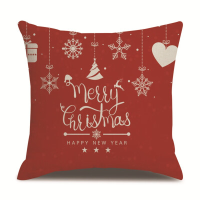 

18X18&quot Christmas Pillow Case Sofa Car Throw Cushion Covers Christmas Pillowcase Home Sofa Decor