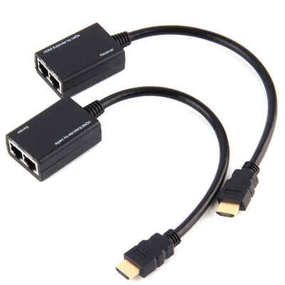 

HD Multimedia Interface Over RJ45 CAT5e CAT6 UTP LAN Ethernet Extender Repeater 1080p 3D