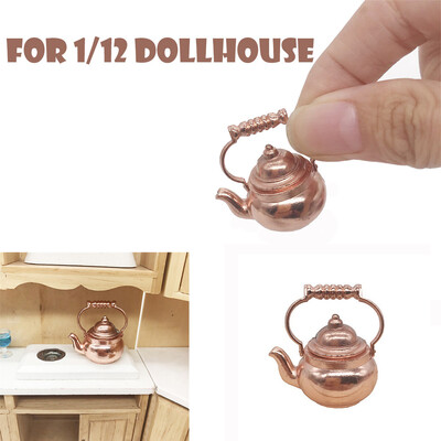 

YIWULARetro Kettle Pot Open Lid Dollhouse Miniature Re-ment 112 Scale Fairy Home