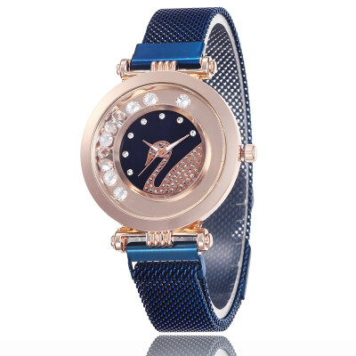 

Magnet magnet strap ladies watch wholesale swan diamond sand quick&simple quartz watch