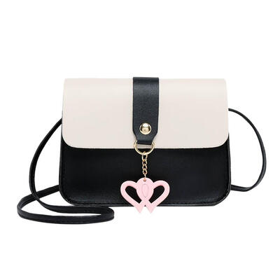 

Fashion Women Heart Pendant Crossbody Bag PU Leather Shoulder Phone Bags
