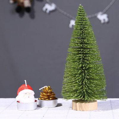 

Tailored Christmas Tree Mini Light Green Pine Tree With Wood Base DIY Craft Table Decor