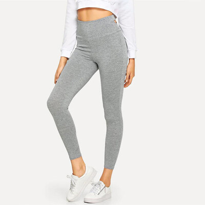 

Women Pants High Waist Elastic Yoga Tight Sports Casual Skinny Solid Trousers