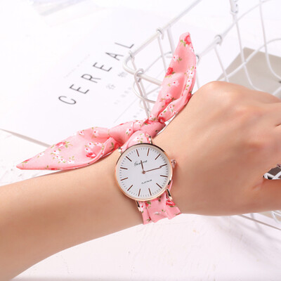 

RM Flower Cloth Design Watch Sweet Girl Bracelet Watch Womens Dress Watch Fashion