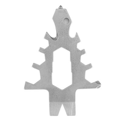 

Outdoor 15 In 1 Christmas Tree Shape Stainless Steel Bottle Opener Spanner