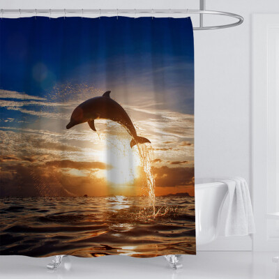 

〖Follure〗New Waterproof Shower Curtain with 12 Hooks 3D Printed Bathroom Polyester