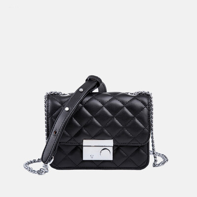 

Bag female 2019 new Korean version of the simple small fragrance rhombic package soft leather small square bag Messenger bag ins super fire package