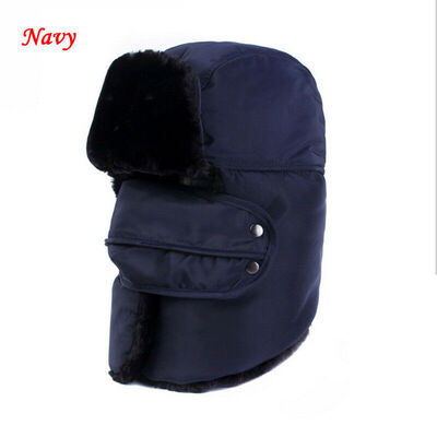 

Women Men Winter Warm Fur Trapper Aviator Trooper Cap Russian Earflap Ski Hat NEW