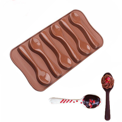 

JPGIF Silicone Spoon Baking Mold Chocolate Biscuit Candy Jelly DIY Mold Baking Tool
