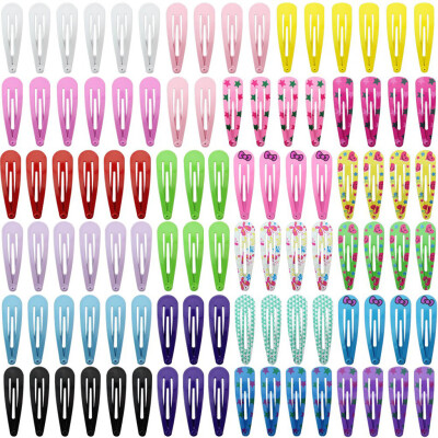 

〖Follure〗100PCS Hair Clip Children Hair Clip BB Hair Clip Water Drop Clip 5CM Printing