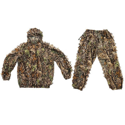 

Outdoor Multifunctional Bionic Ghillie Suit 3D Jungle Woodland Hunting Gaming Camouflaged Cloak