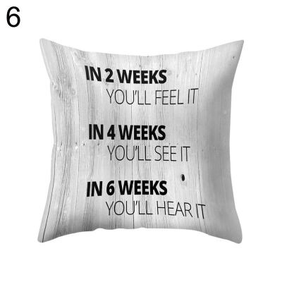 

Encouraging Letter Suqare Throw Pillow Case Cushion Cover Sofa Bedding Articles