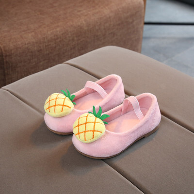 

Spring Autumn Korean Version Baby Girls Suede Plastic Pineapple Casual Princess Shoes Childrens Shoes 0-6Y