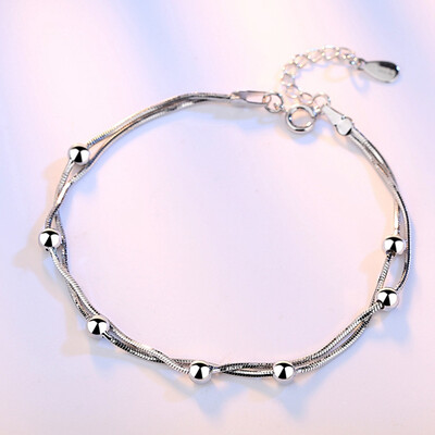 

Fashion Jewelry Silver Pentagram Bracelet Square Chain Bracelet Gift for Women & Girls