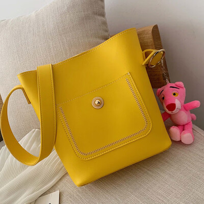 

Water bucket bag girl 2019 new summer package Korean simple arts mother single shoulder satchel