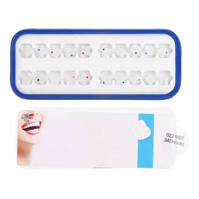 

Greensen 20pcs Dental Orthodontic Ceramic Brackets Roth 022 Slot 345 with Hook